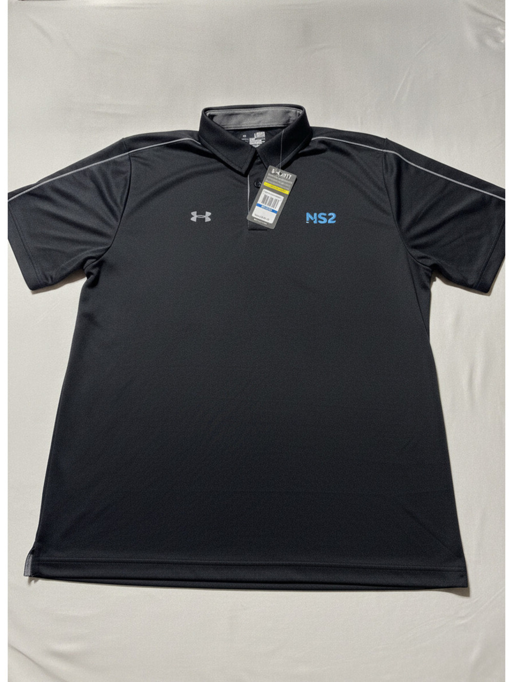Under Armour Men's NS2 Black HeatGear Loose Fit Polo Shirt -
